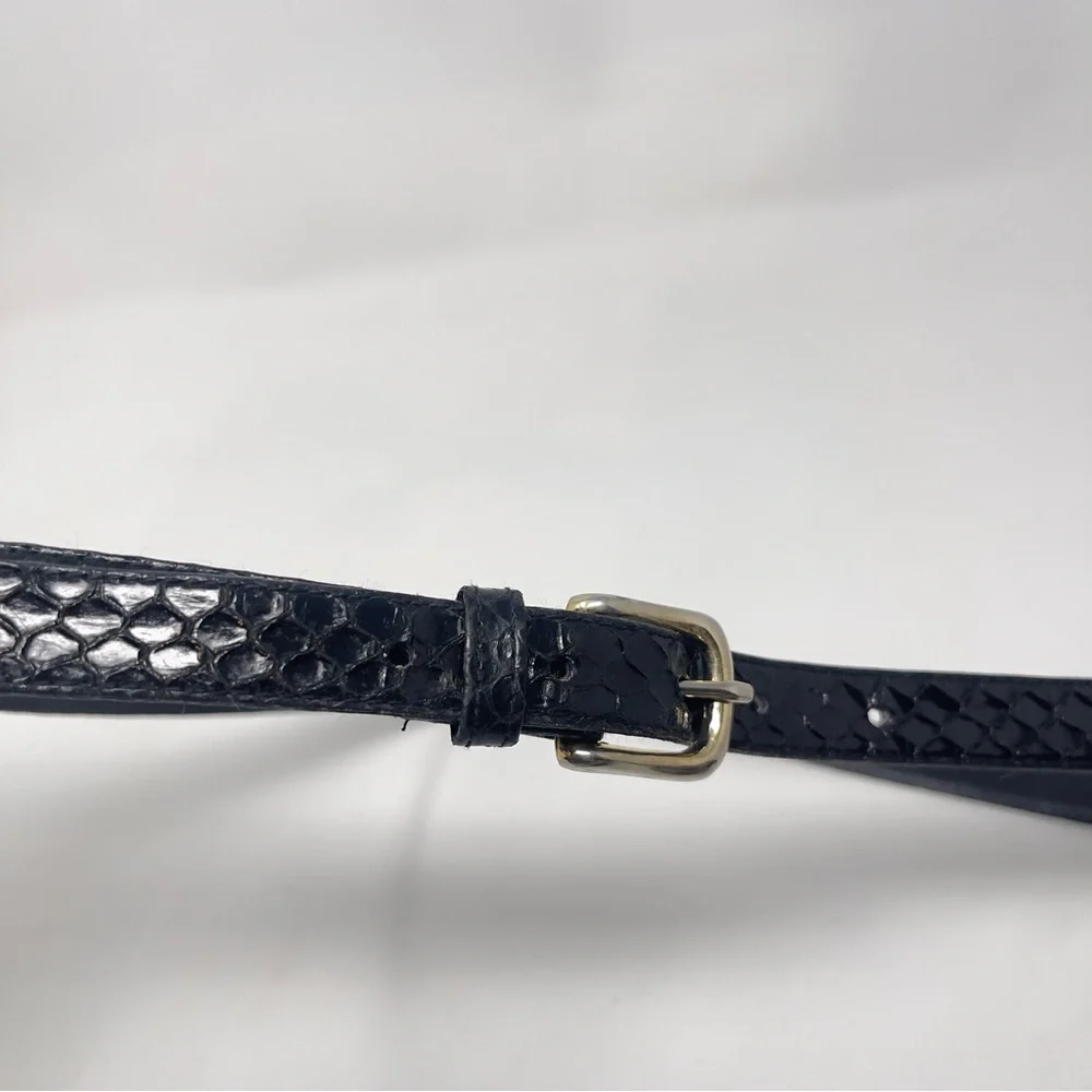 Vintage Genuine Snakeskin Leather Belt, Black –‎ The Leather Shop Made in Taiwan